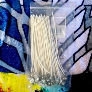 Candle wicks with directions on how to use
